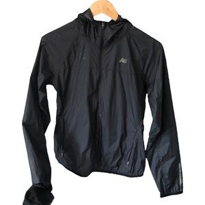 New Balance Black hooded Windbreaker